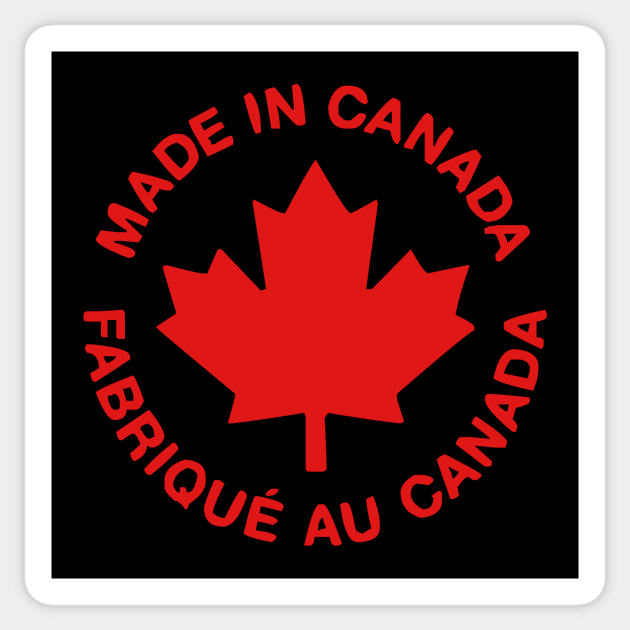 Made in Canada Fabrique au Canada Pride Sticker by LefTEE Designs